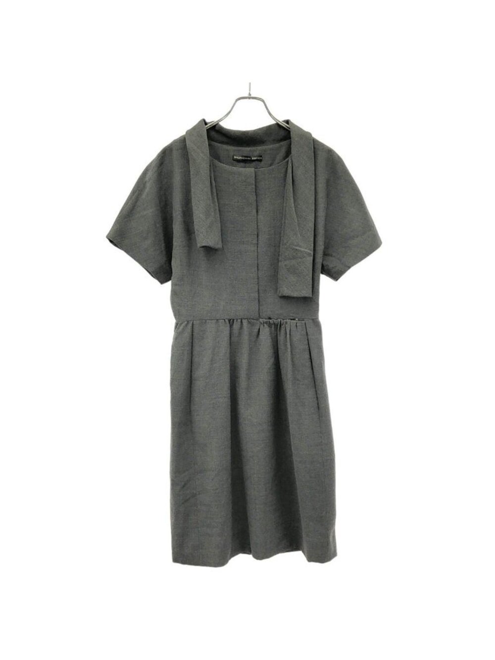 Balenciaga Short Sleeve Dress Gray 36